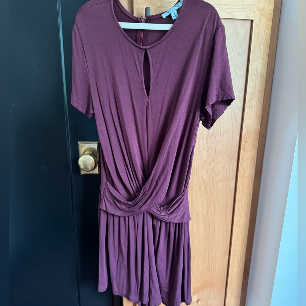 She + Sky Flowy Purple Romper
